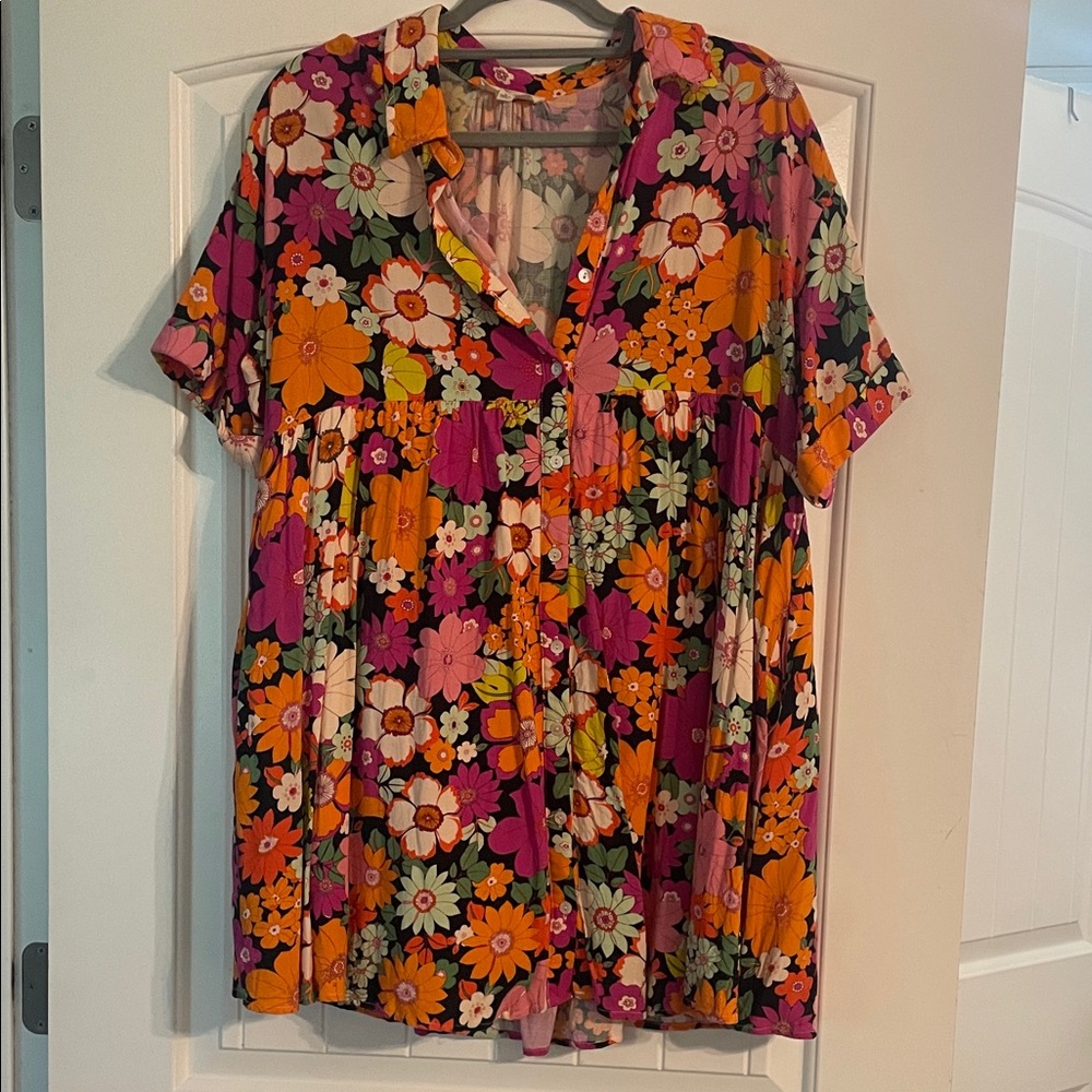 Entro Colorful Floral Blouse